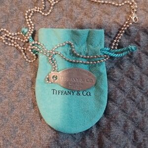 Tiffany & Co. oval dog tag necklace